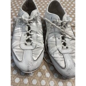 Nfinity Evolution Womens Size 9.5  White Leather Sateen Cheer Shoes NF-1003-0000